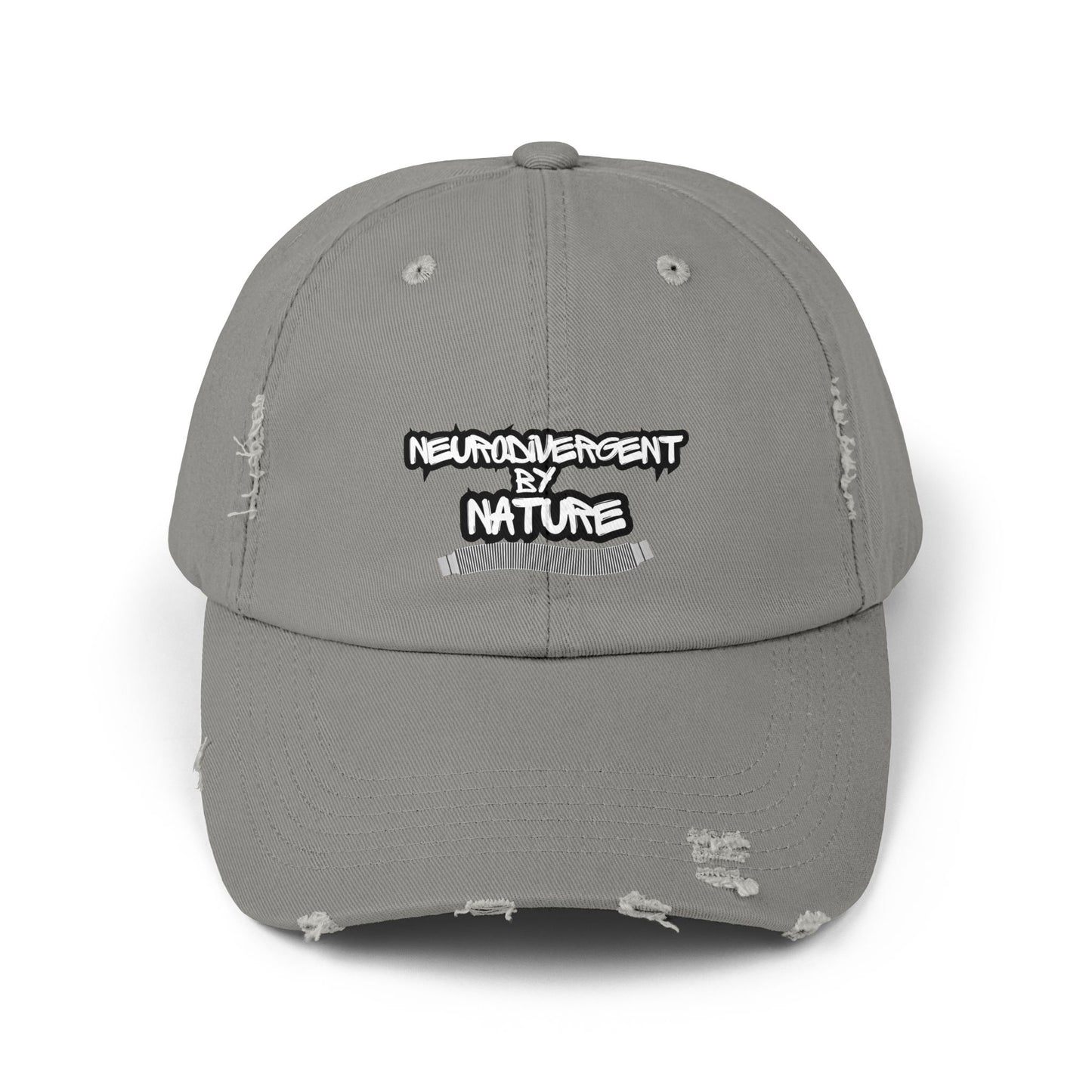 "Neurodivergent by Nature" Unisex Distressed Cap