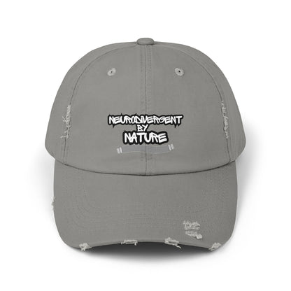 "Neurodivergent by Nature" Unisex Distressed Cap