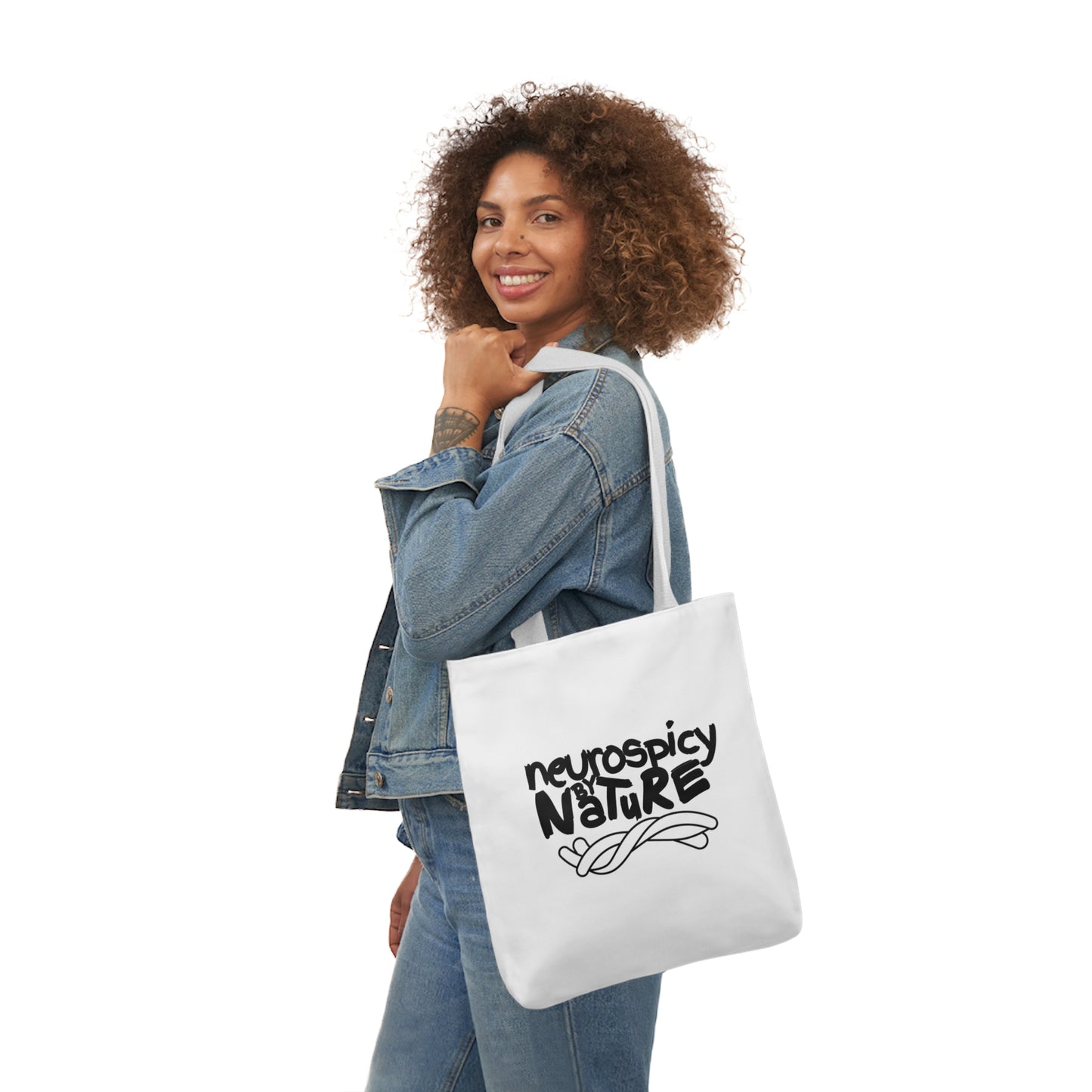 "Neurospicy by Nature" Canvas Tote Bag (5 different strap colors)