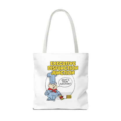 "Executive Dysfunction Junction" Tote Bag (AOP)