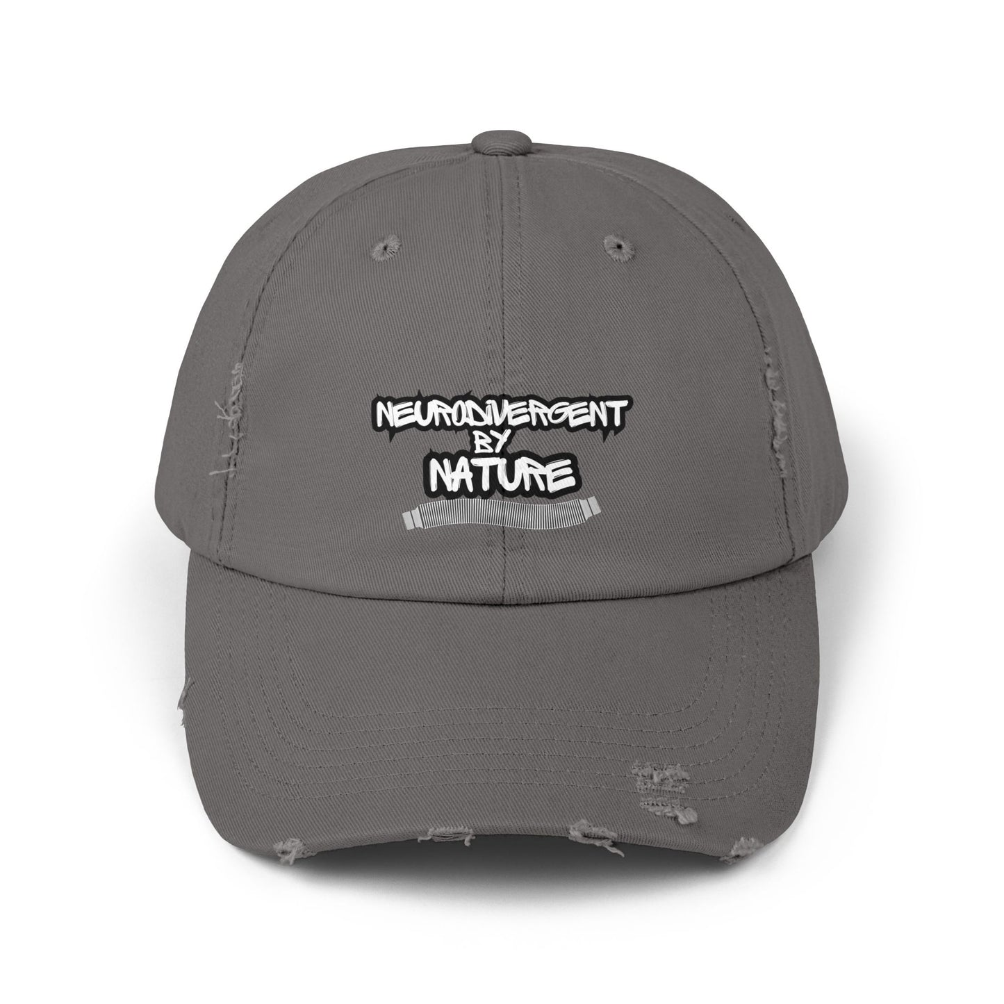 "Neurodivergent by Nature" Unisex Distressed Cap