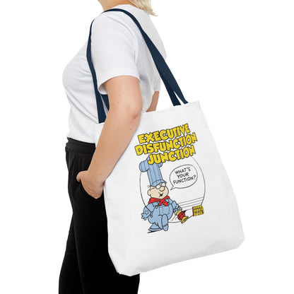 "Executive Dysfunction Junction" Tote Bag (AOP)