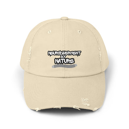 "Neurodivergent by Nature" Unisex Distressed Cap